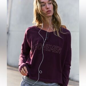 FP Movement by Free People Burgundy Long Sleeve Tee🩷